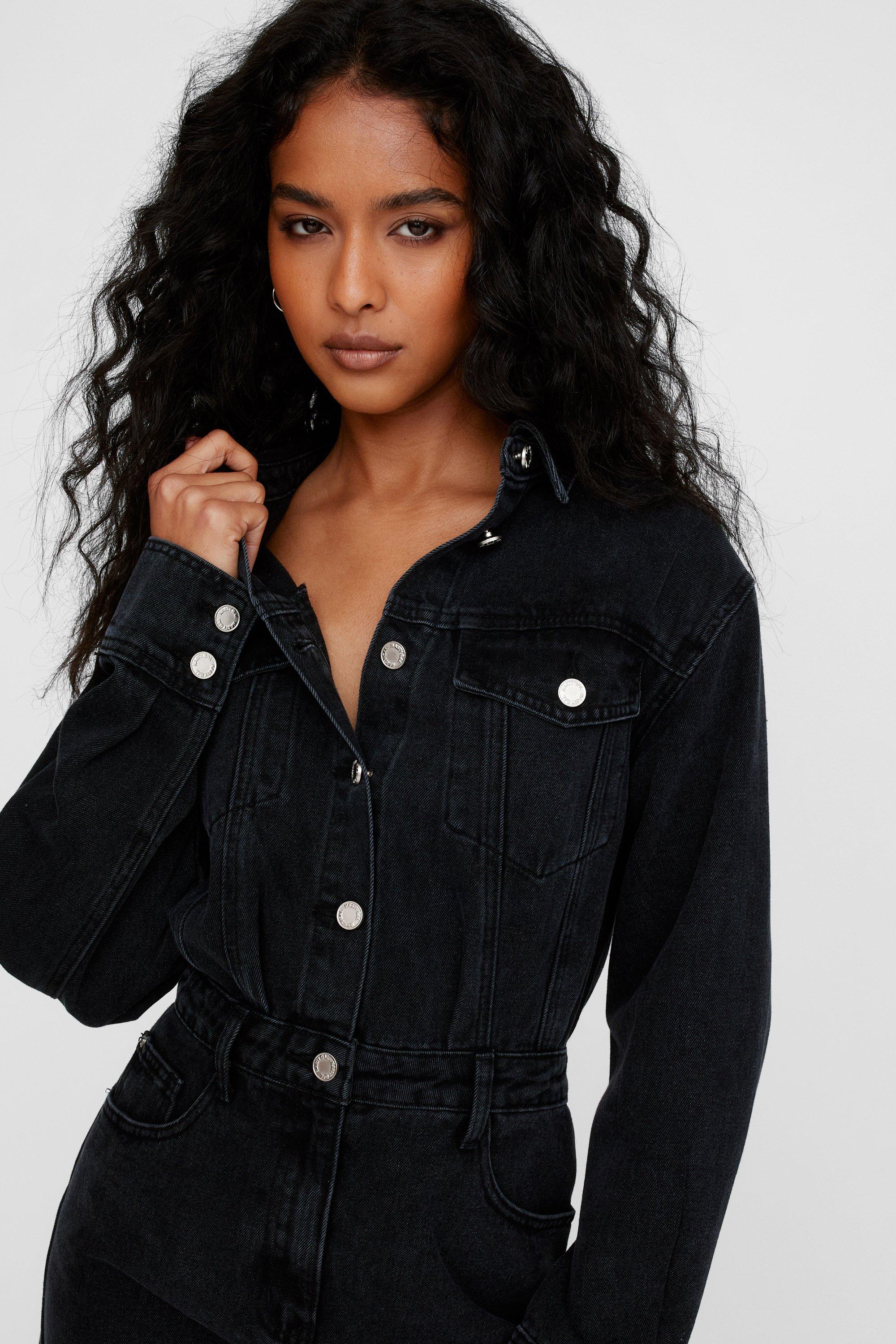 Black dress denim shirt online